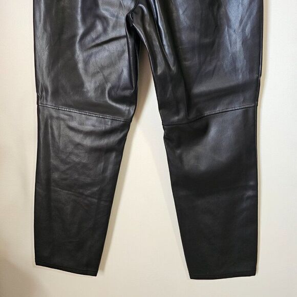 NWT LAUNDRY BY SHELLI SEGAL LOS ANGELES VEGAN LEATHER TAPERED PANTS SIZE M - Picture 4 of 16